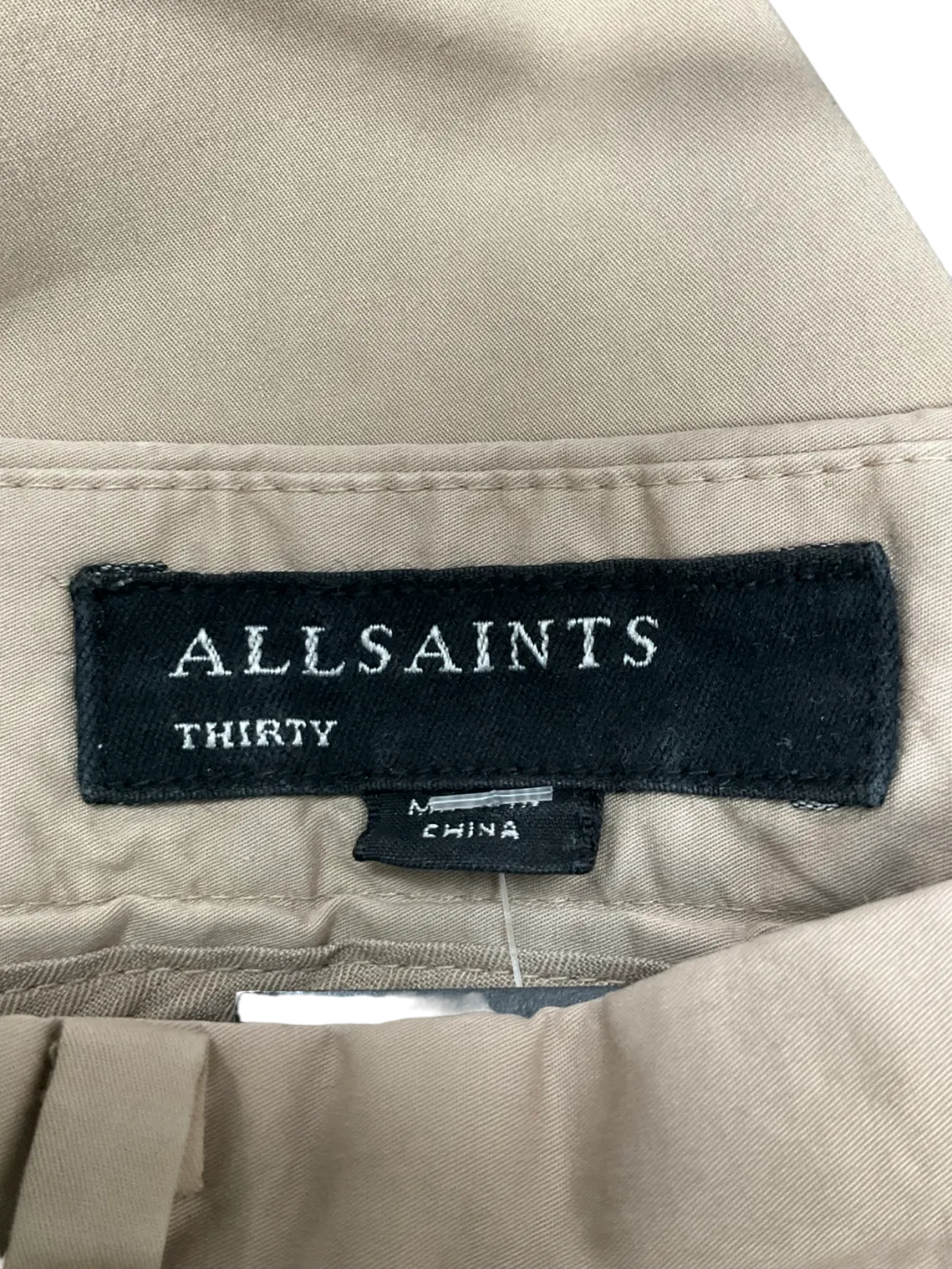 All Saints Beige Bengal Trousers W30