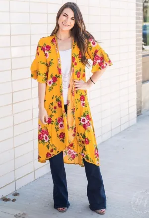 Come Away With Me Floral Kimino