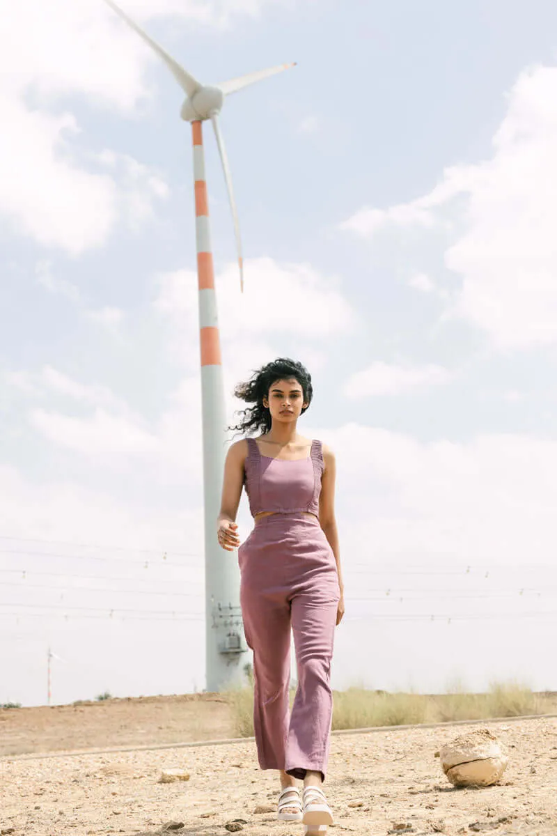 Cut out pleated jumpsuit