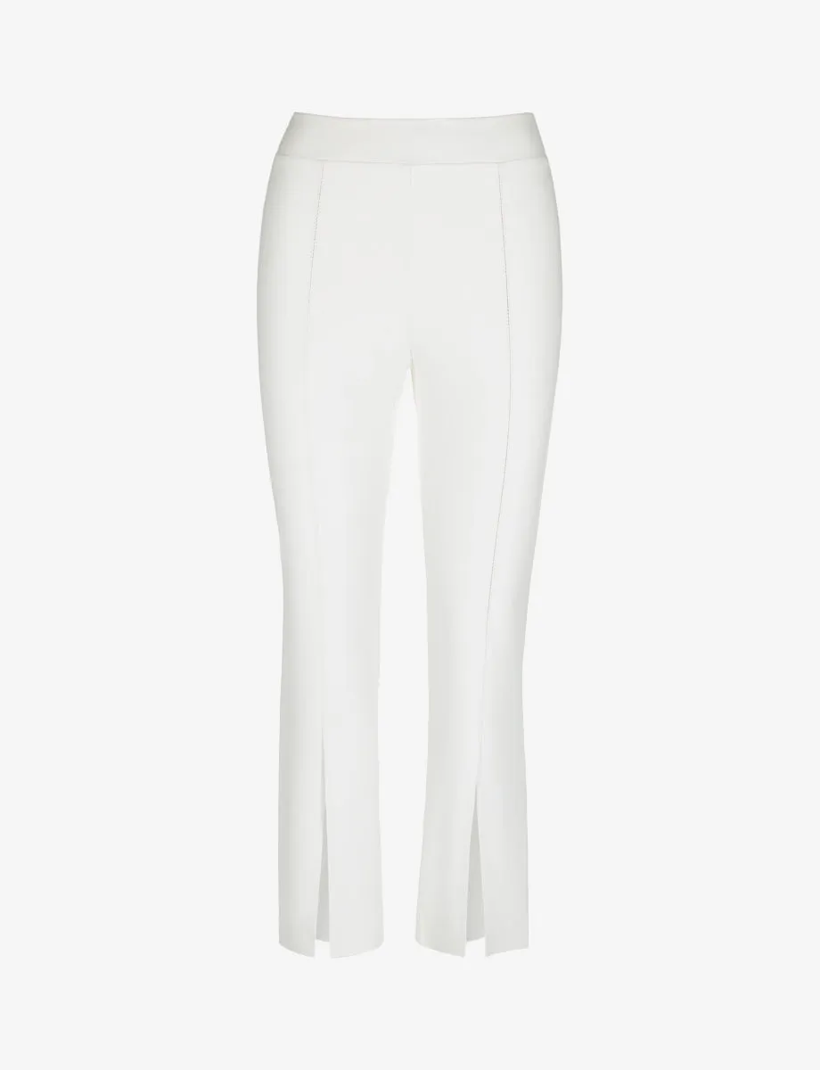 Faux Leather 7/8 Split Front Pant