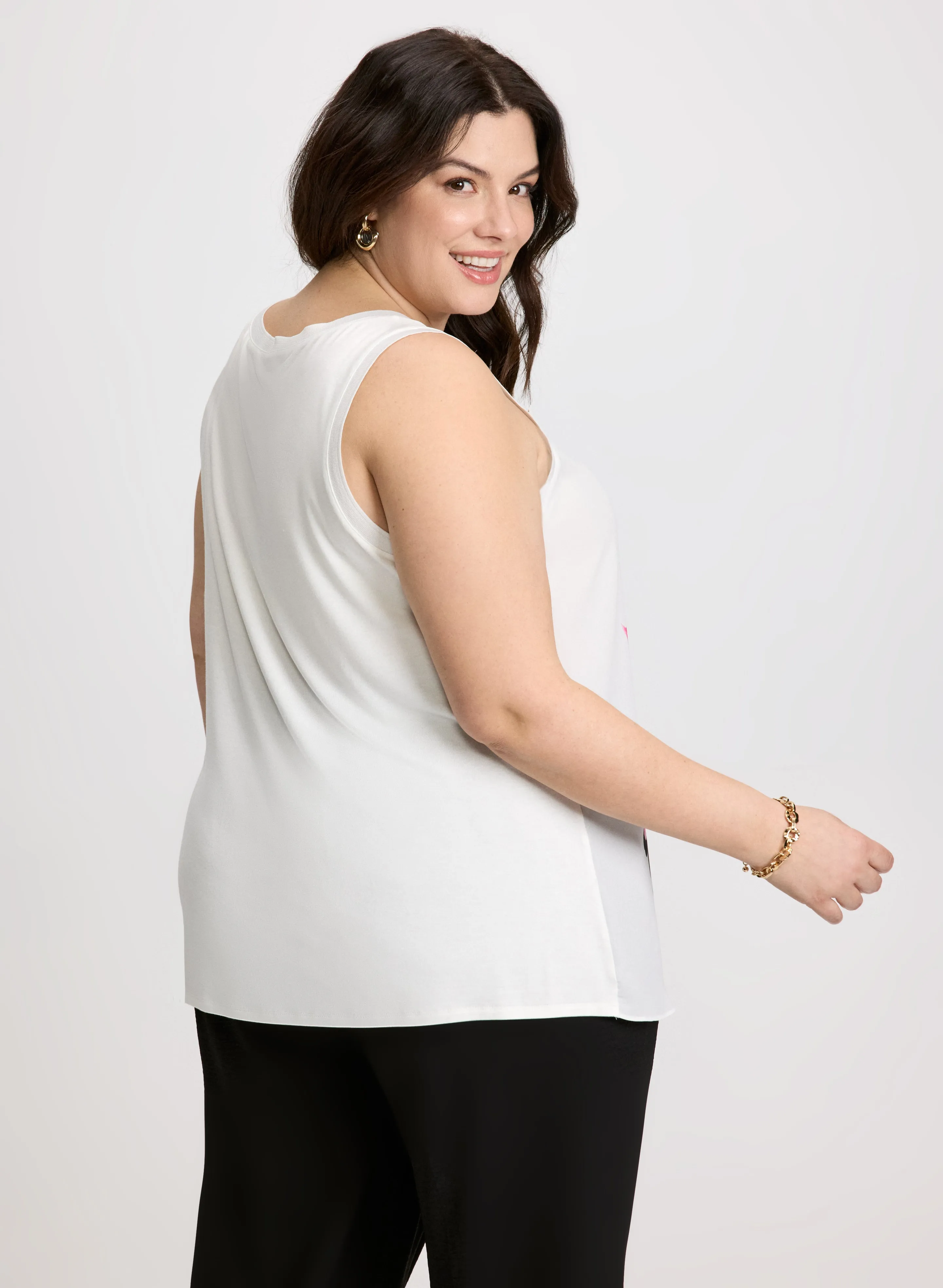 Floral Placement Print Top