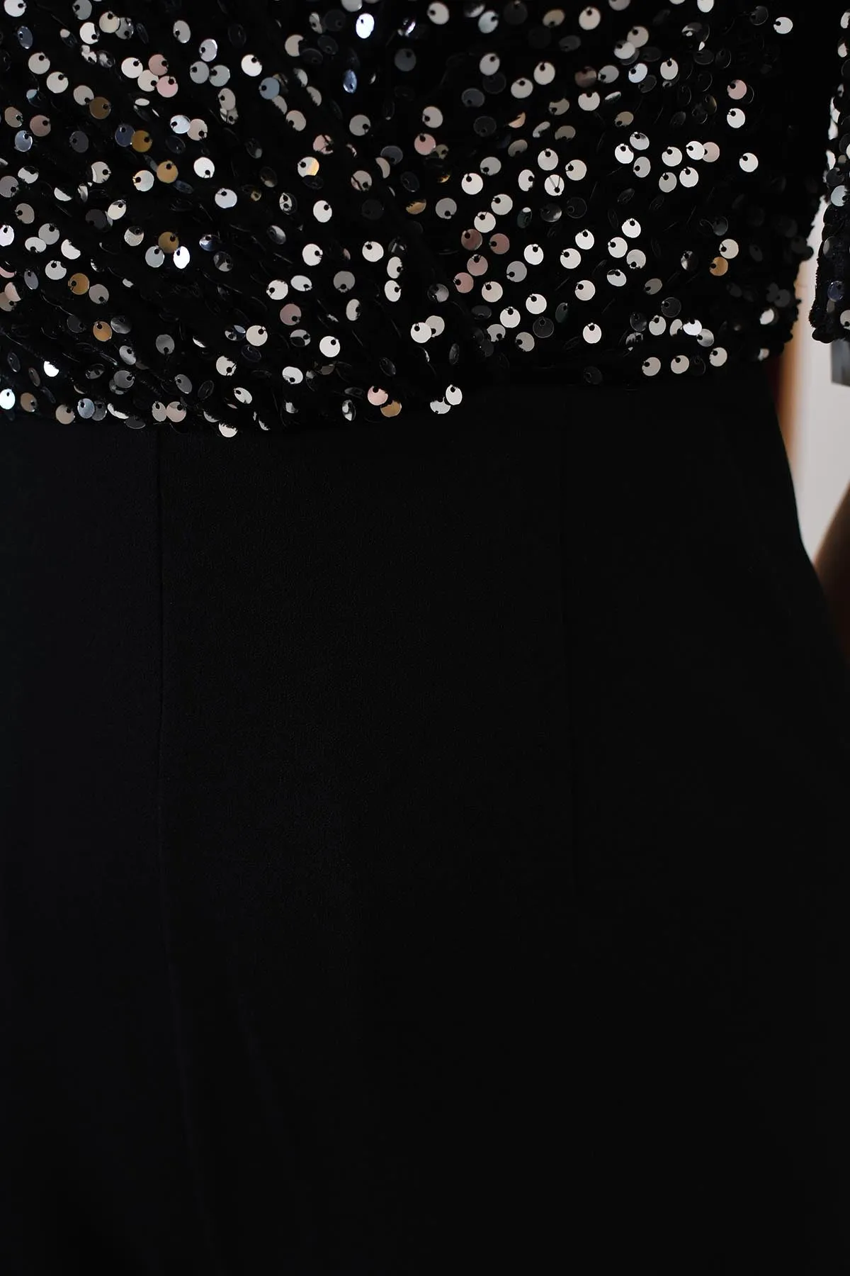 Girl In Mind Silver Sequin Top Wide Leg Jumpsuit- Delphine