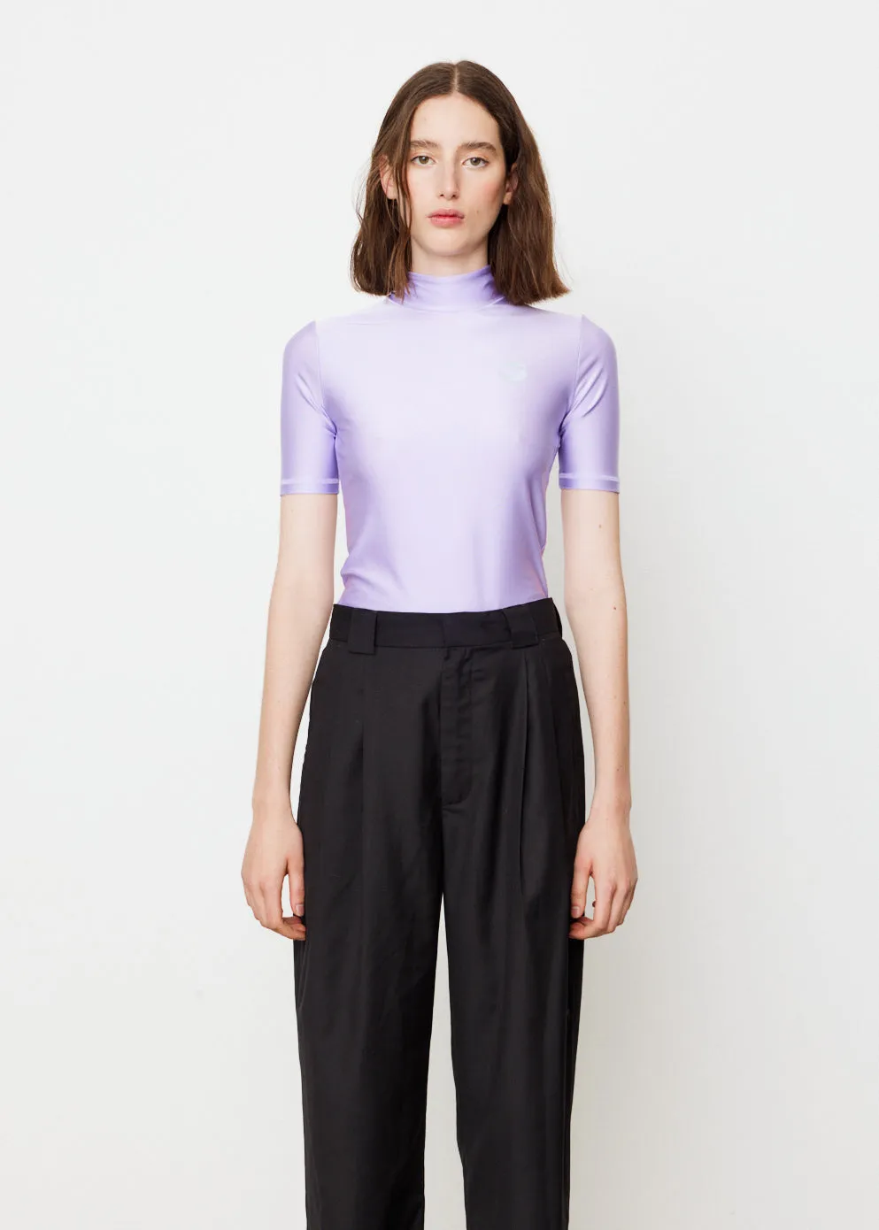 High Neck Fitted Top