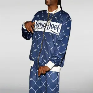 Hip Hop ASCAP Snoop Dogg Crip Blue & White Tracksuit