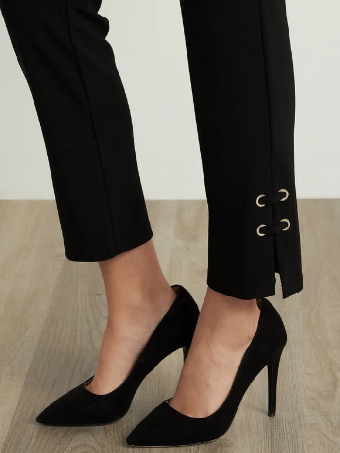 Joseph Ribkoff S High Rise Black Capri Trousers 211117 (A)