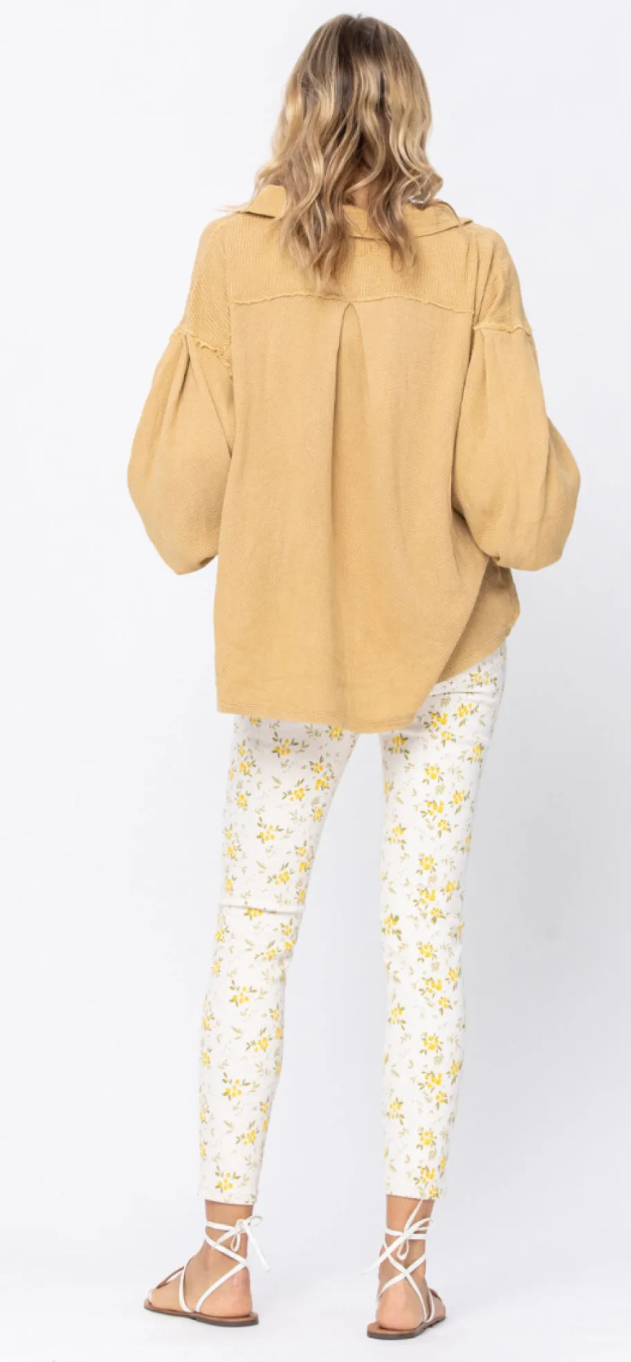 Judy Blue Floral Print Midrise Skinny