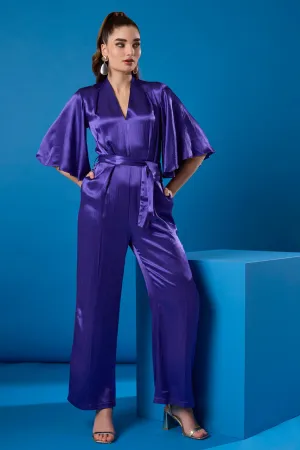 Maddie Purple Wide Leg Jumpsuit