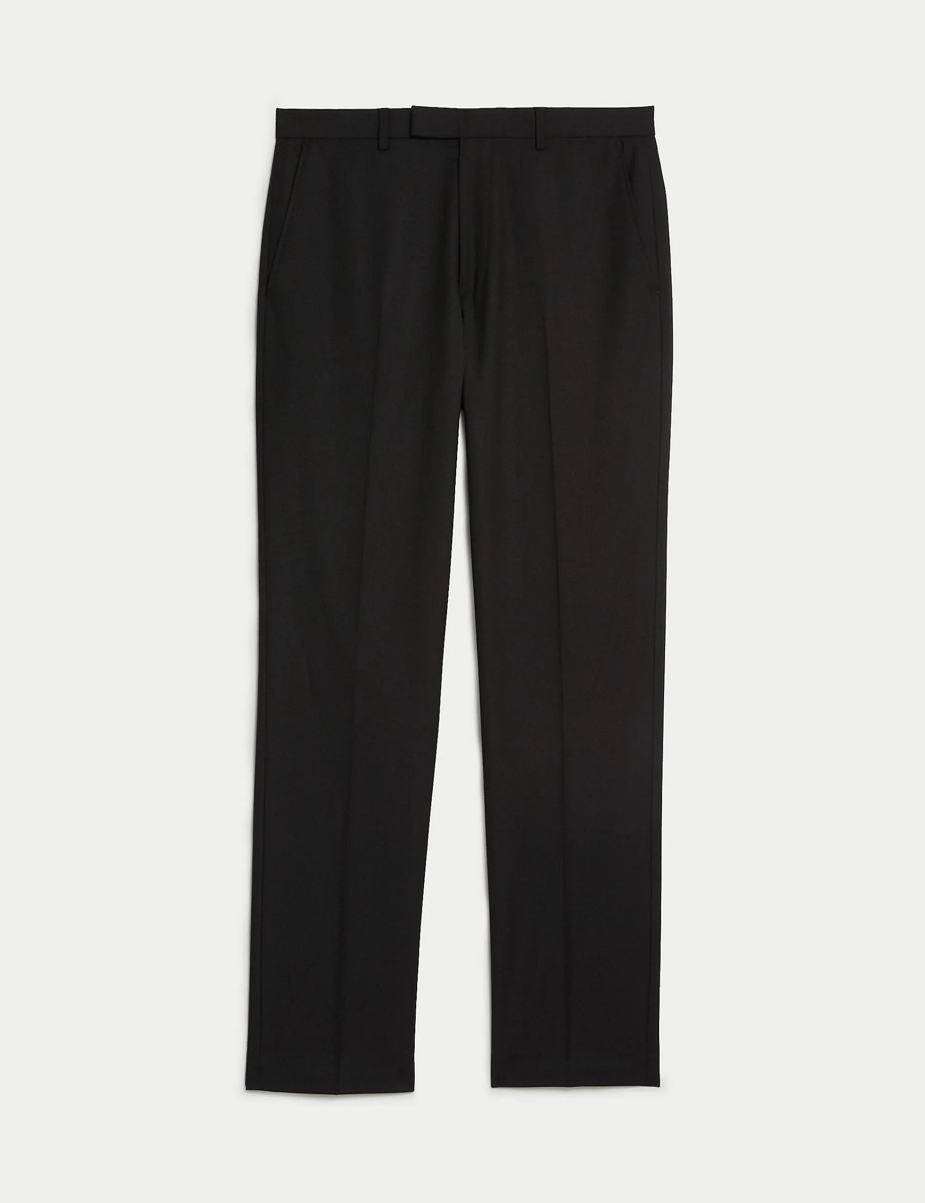 Marks & Spencer Regular Fit Stretch Suit Trousers, Black