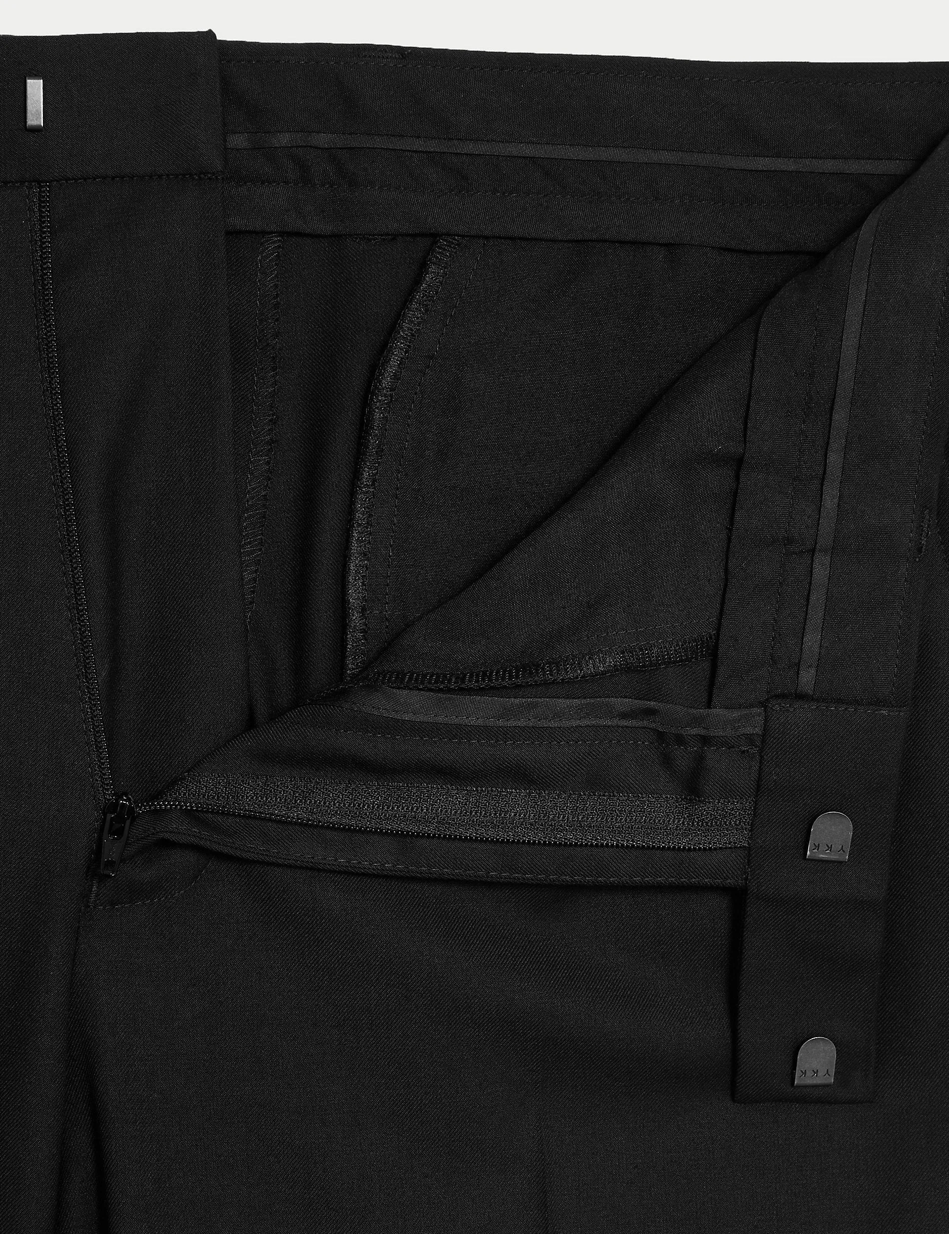 Marks & Spencer Regular Fit Stretch Suit Trousers, Black