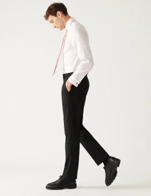 Marks & Spencer Regular Fit Stretch Suit Trousers, Black