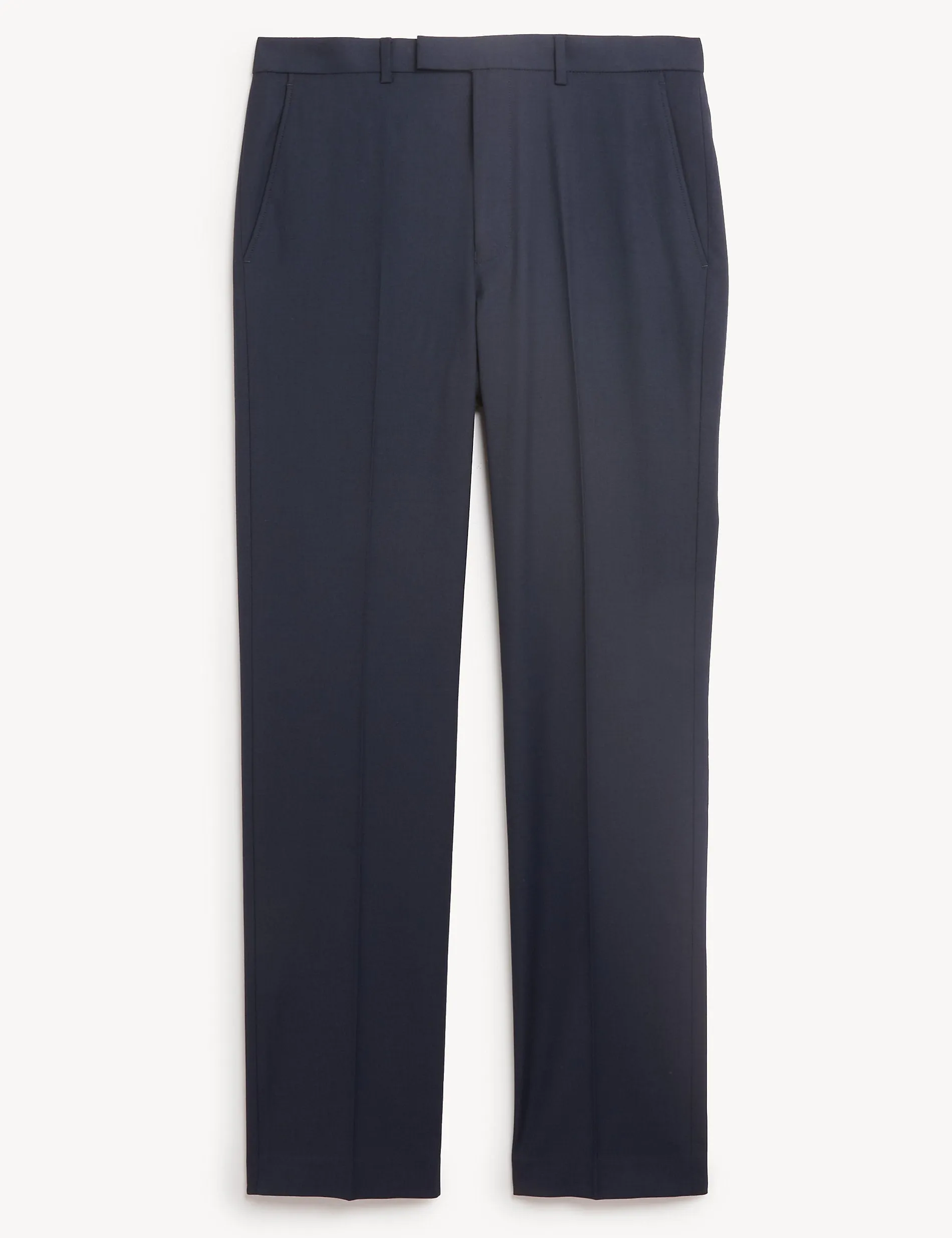 Marks & Spencer Regular Fit Stretch Suit Trousers, Navy