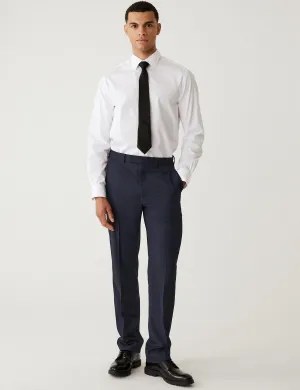 Marks & Spencer Regular Fit Stretch Suit Trousers, Navy
