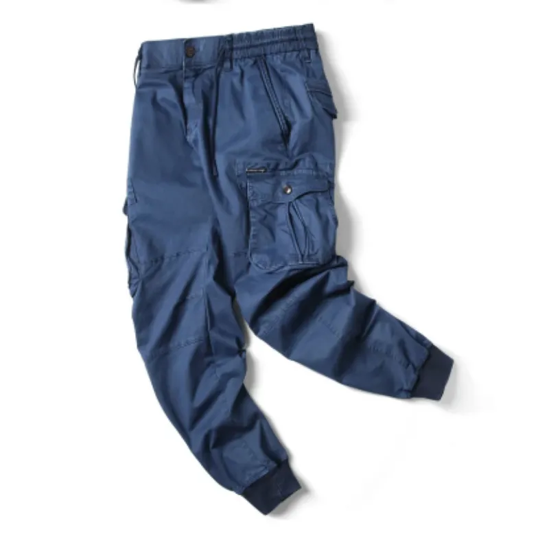 Men's Cargo Pants with Elastic Waistband and Pockets | Perfect for All Seasons