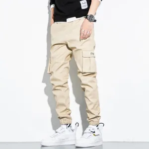 Men's Oversized Cargo Pants with Drawstring and Multiple Pockets | Perfect for All Seasons Outdoor Activities