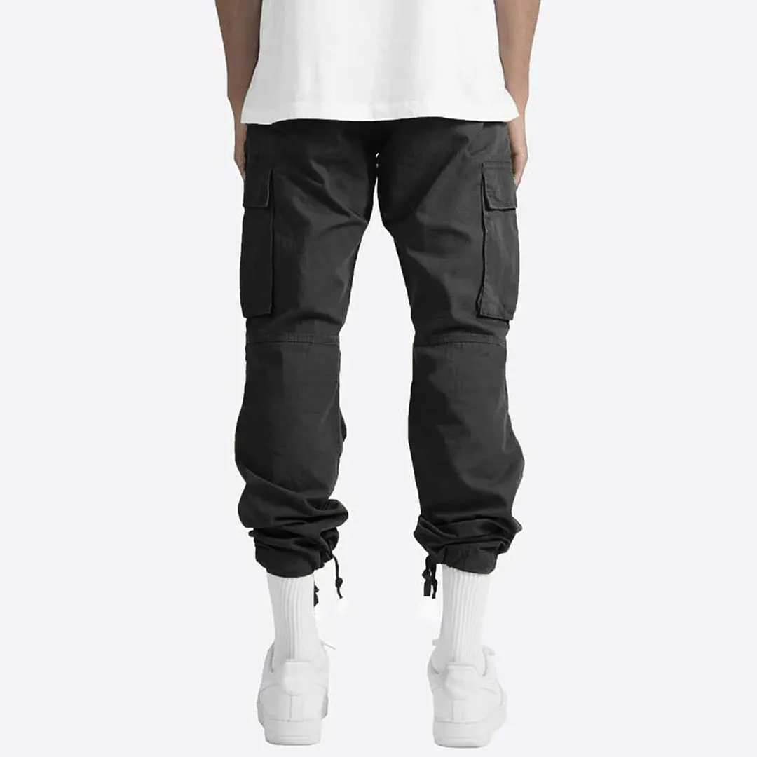 Men's Practical Grey Cargo Pants with Pockets | Perfect for All Seasons