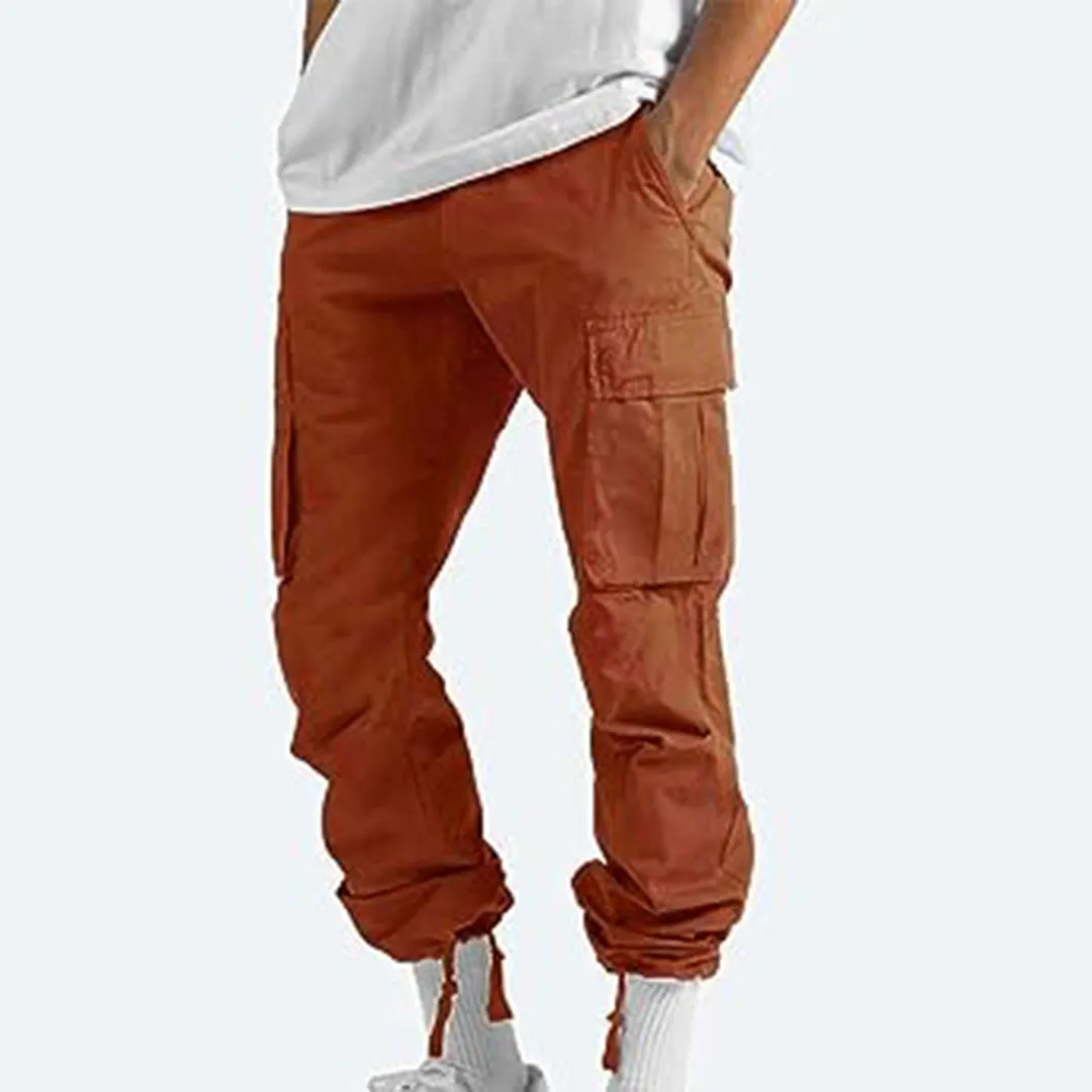 Men's Practical Grey Cargo Pants with Pockets | Perfect for All Seasons