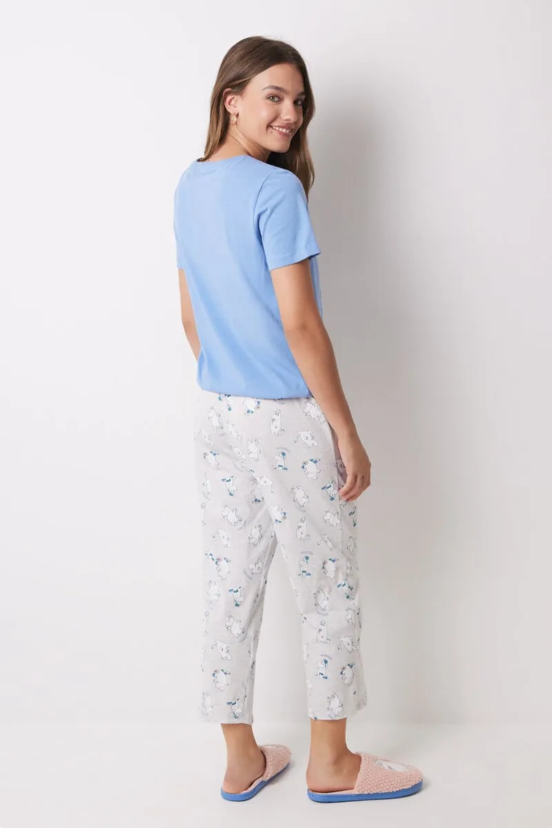 Moomin 100% cotton Capri long pyjamas