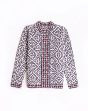 Muhu woolen pattern cardigan