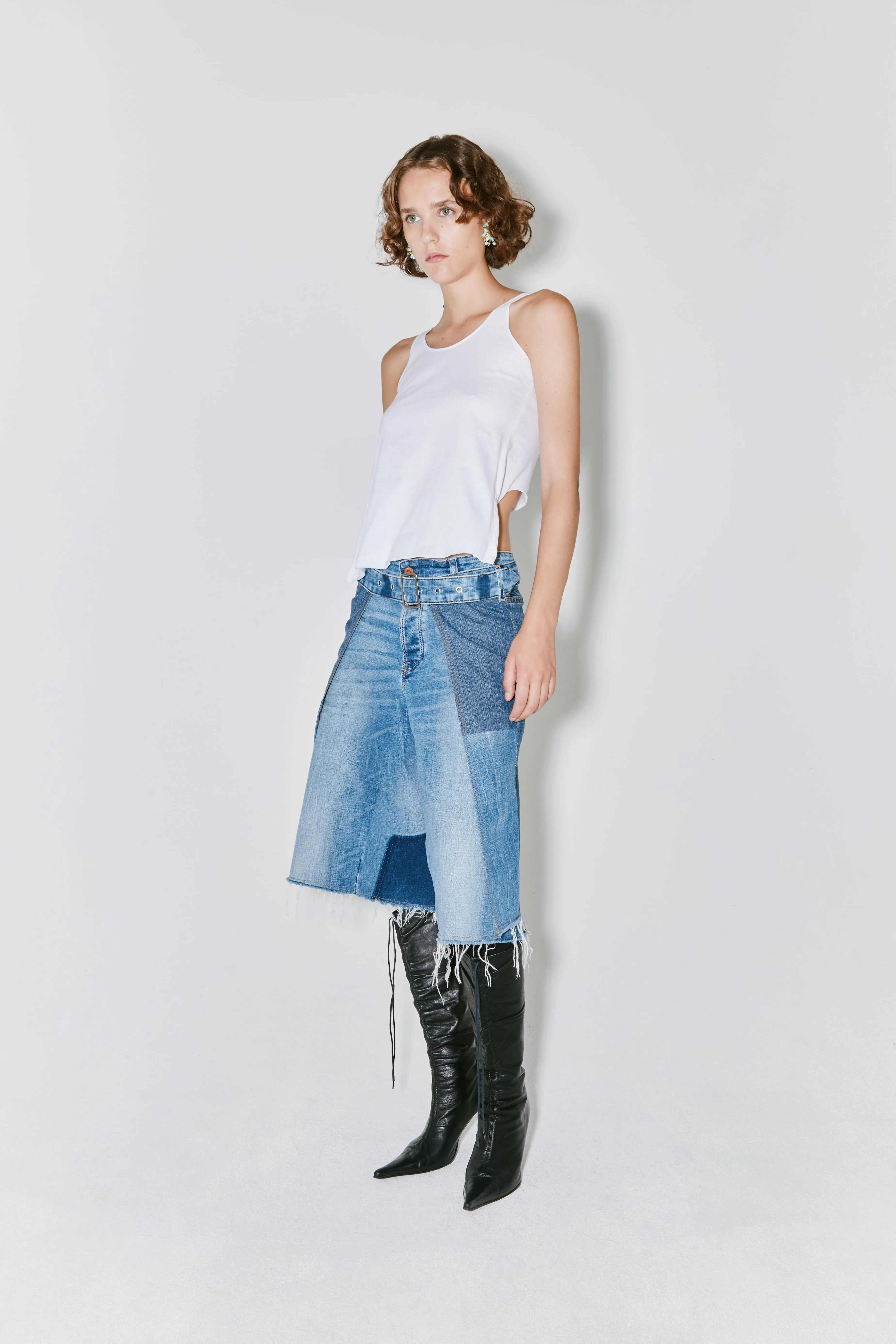 PACI shorts upcycled denim blue