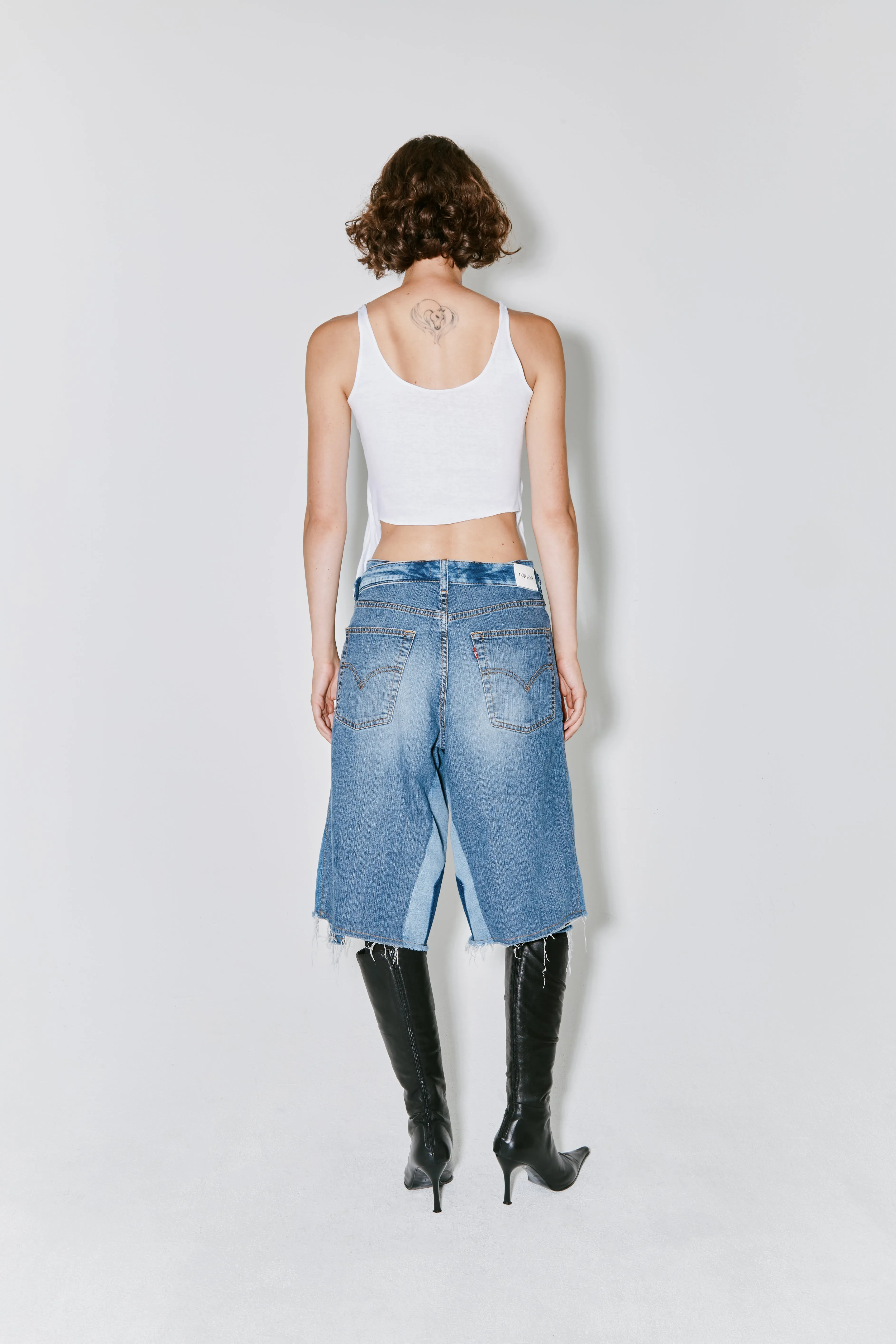 PACI shorts upcycled denim blue