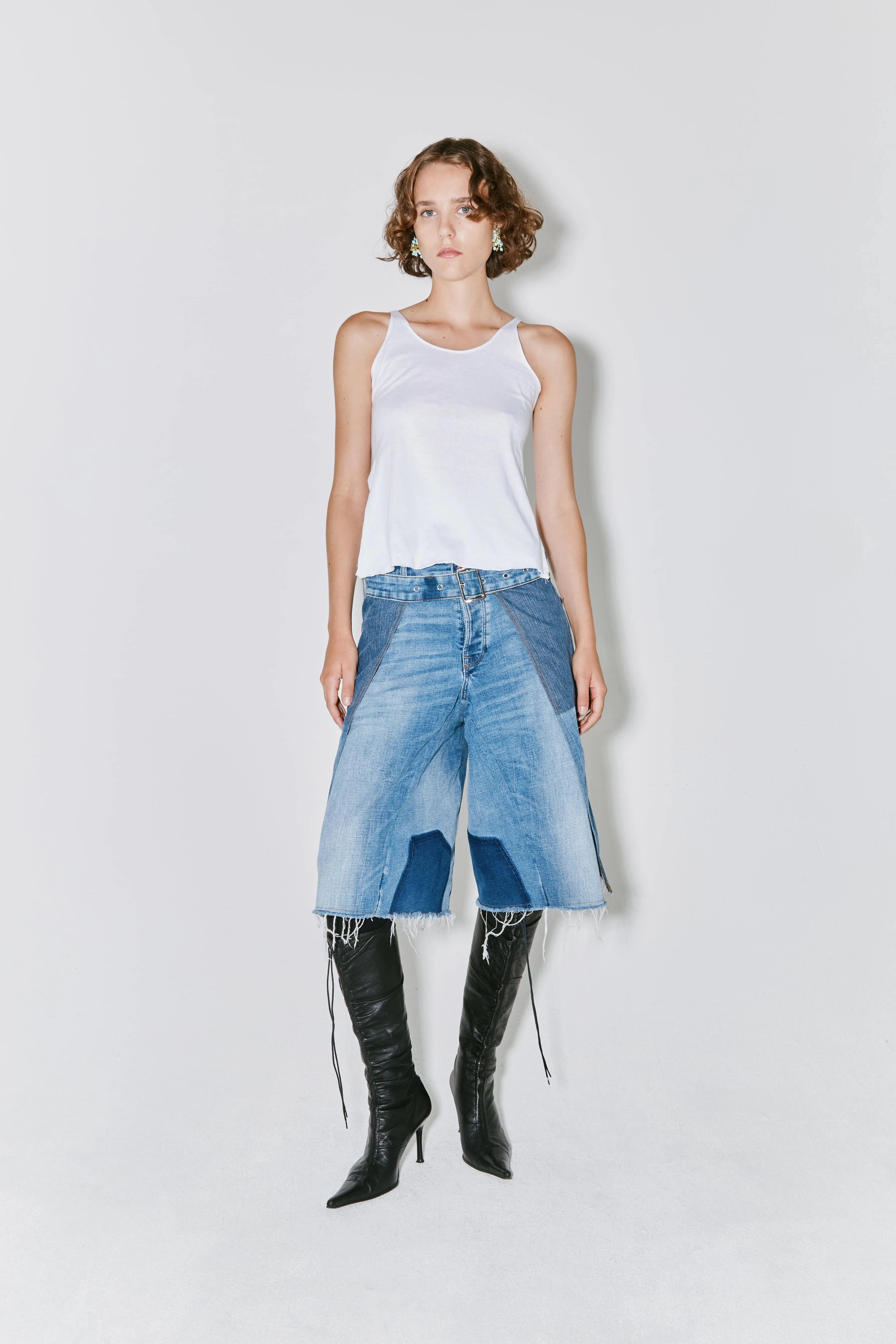 PACI shorts upcycled denim blue
