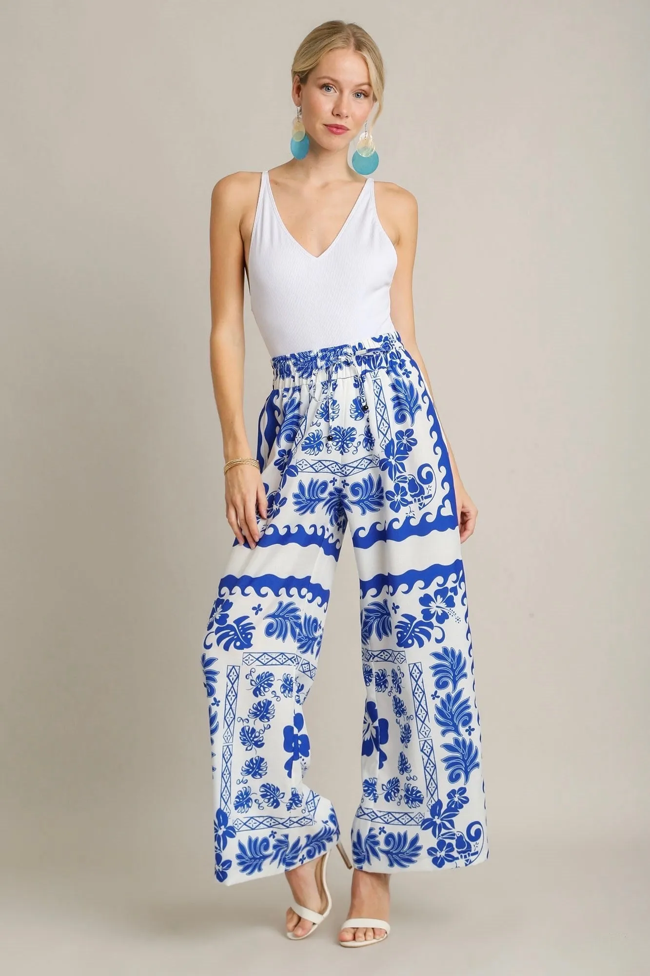 Palazzo Perfection Blue Floral Pants