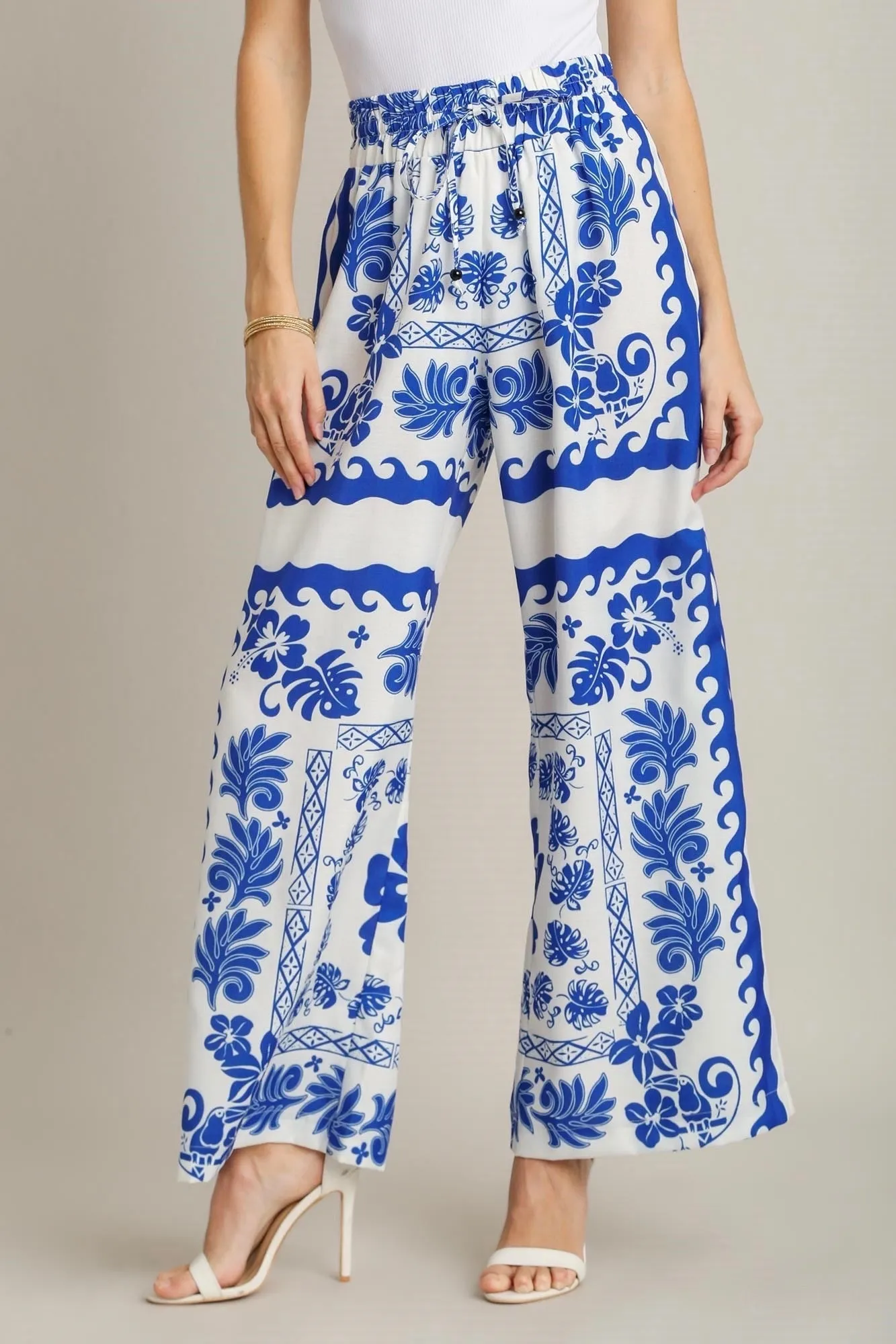 Palazzo Perfection Blue Floral Pants