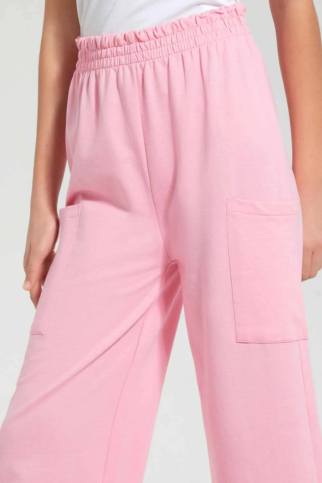 Pink Capri With Side Pocket