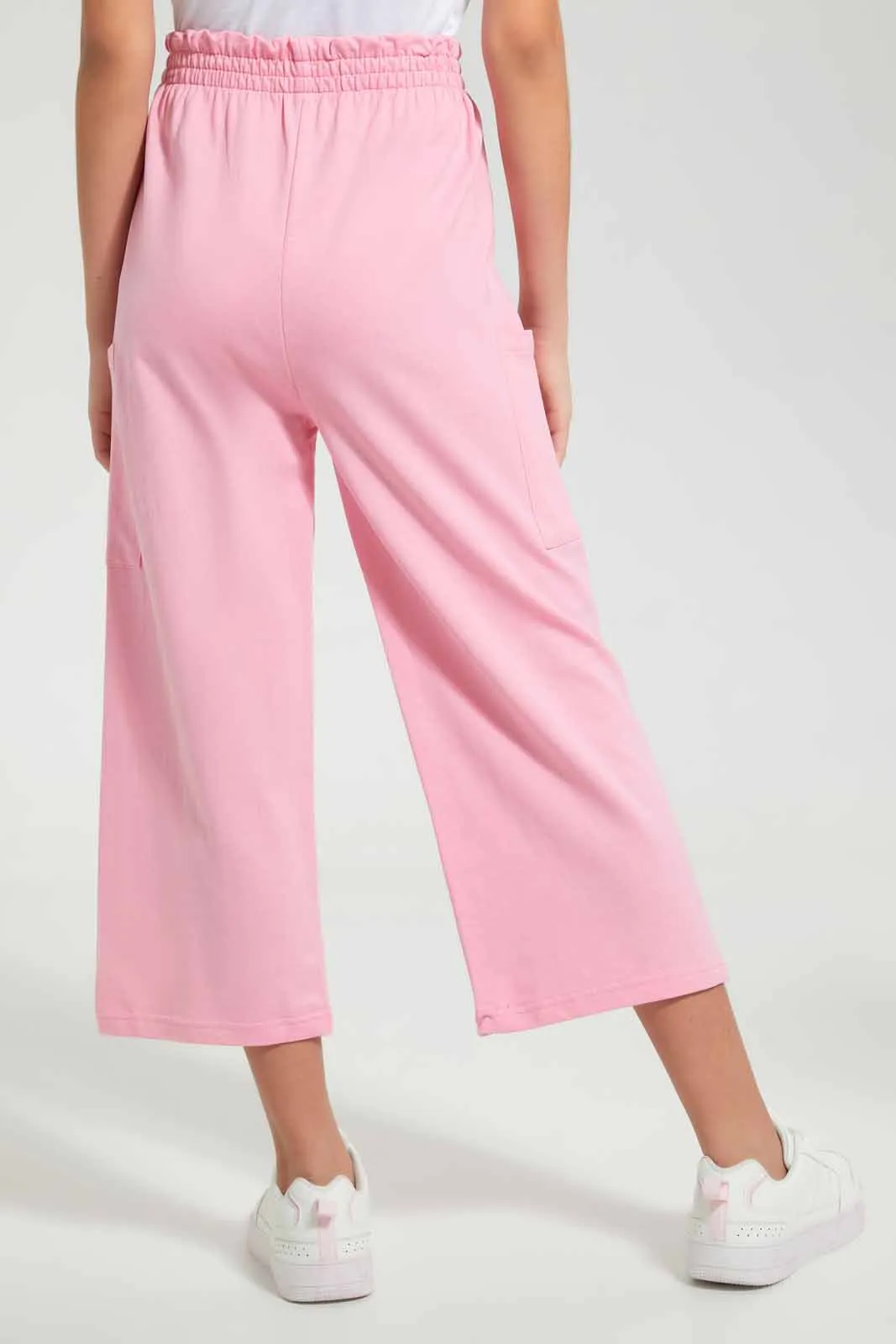 Pink Capri With Side Pocket