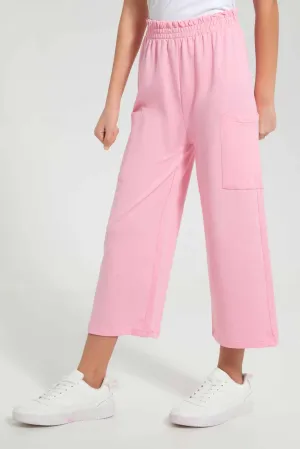 Pink Capri With Side Pocket