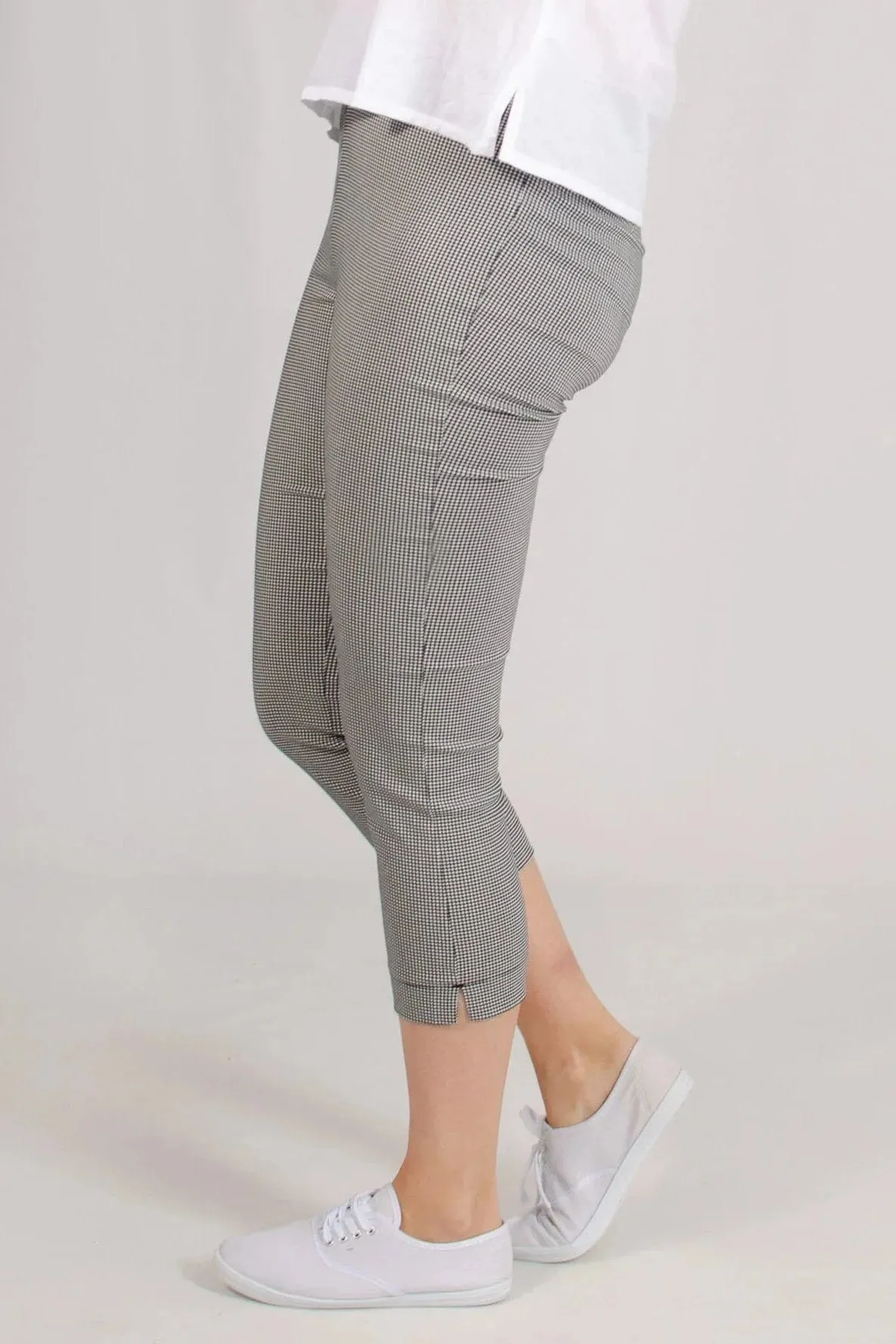 Pull On Stretch Crop Trousers