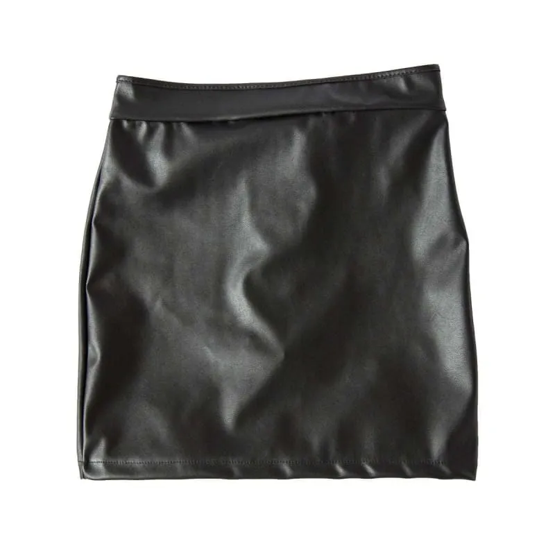 Revealing Bondage Vegan Leather Pants with Cutouts and Lacing Details