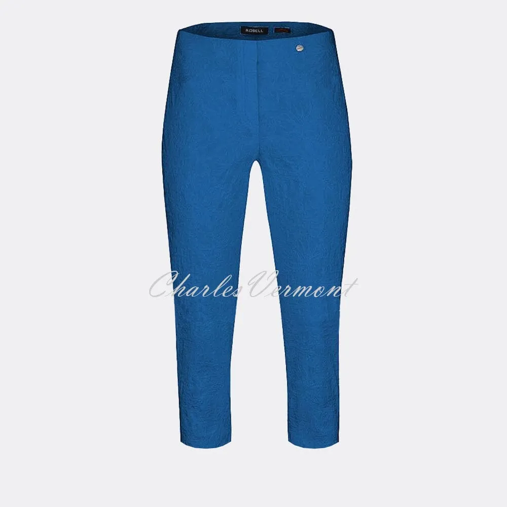 Robell Marie 07 Capri 51576-54401-67 (Royal Blue Leaf Jacquard)