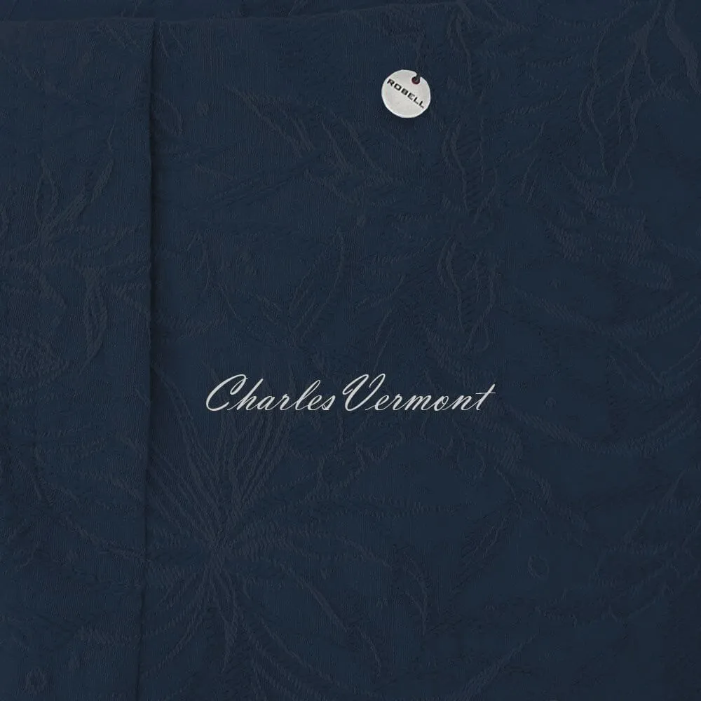 Robell Marie 07 Capri 51576-54401-69 (Navy Leaf Jacquard)