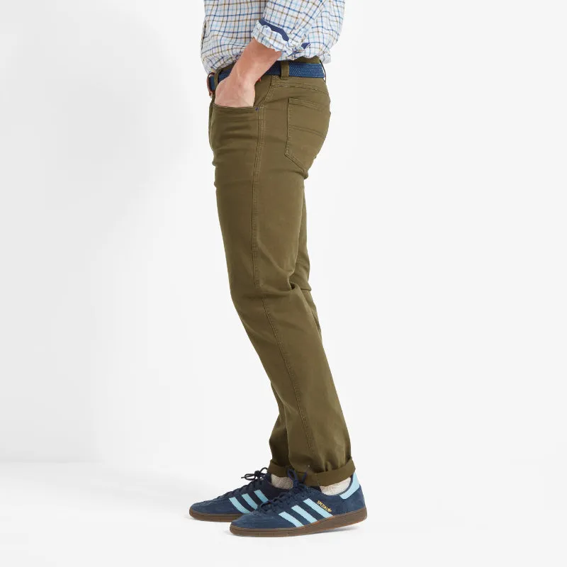 Schoffel Canterbury 5 Pocket Mens Jeans - Moss
