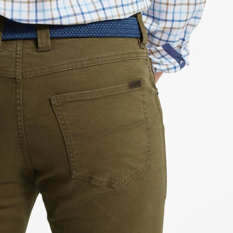 Schoffel Canterbury 5 Pocket Mens Jeans - Moss