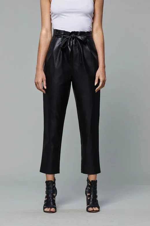 Soft Vegan Leather Bag Pants