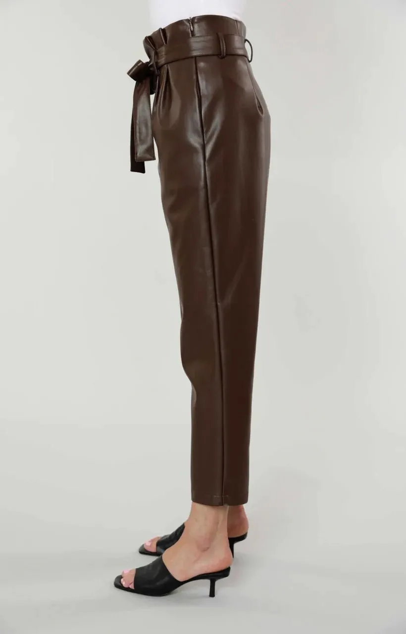 Soft Vegan Leather Bag Pants