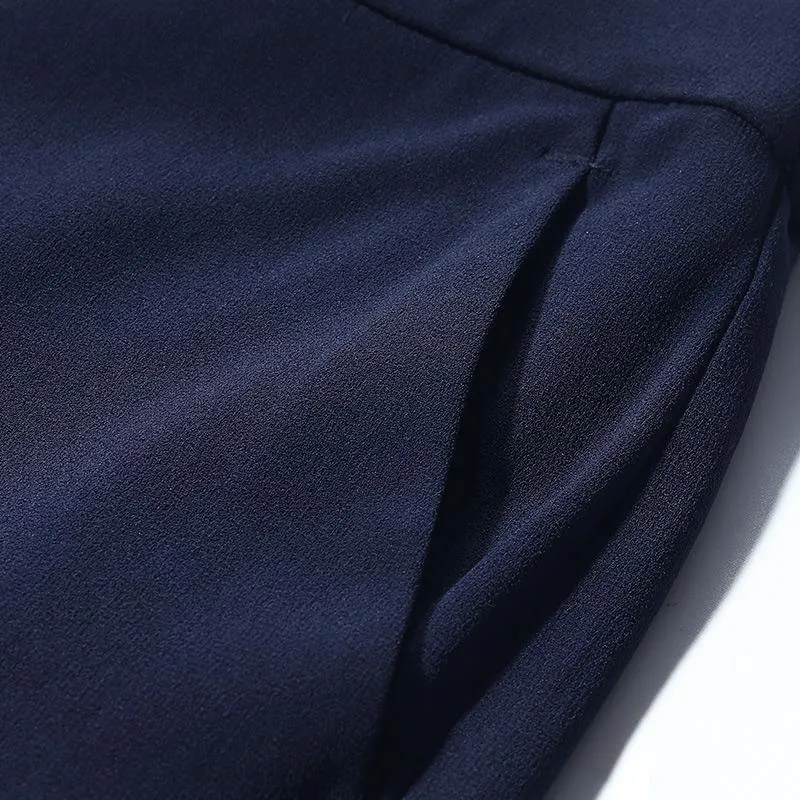 Triacetate Wide Leg Full Length Pants