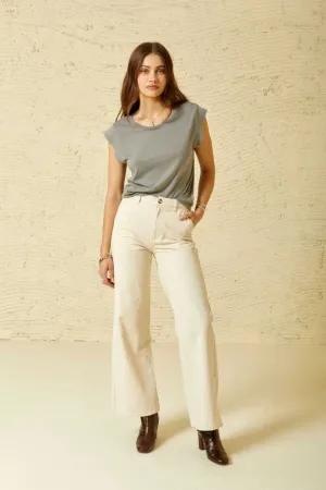 Victory Full Length Wide Leg Pant - Natural/Natural