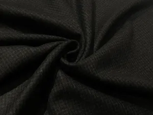 Wool x Nylon 270 gsm weight Suiting Fabric CHARCOAL BLACK [16449]