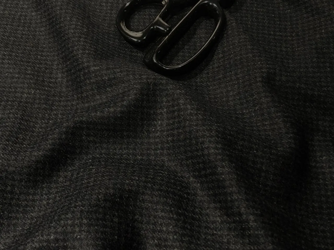 Wool x Nylon 270 gsm weight Suiting Fabric CHARCOAL BLACK [16449]